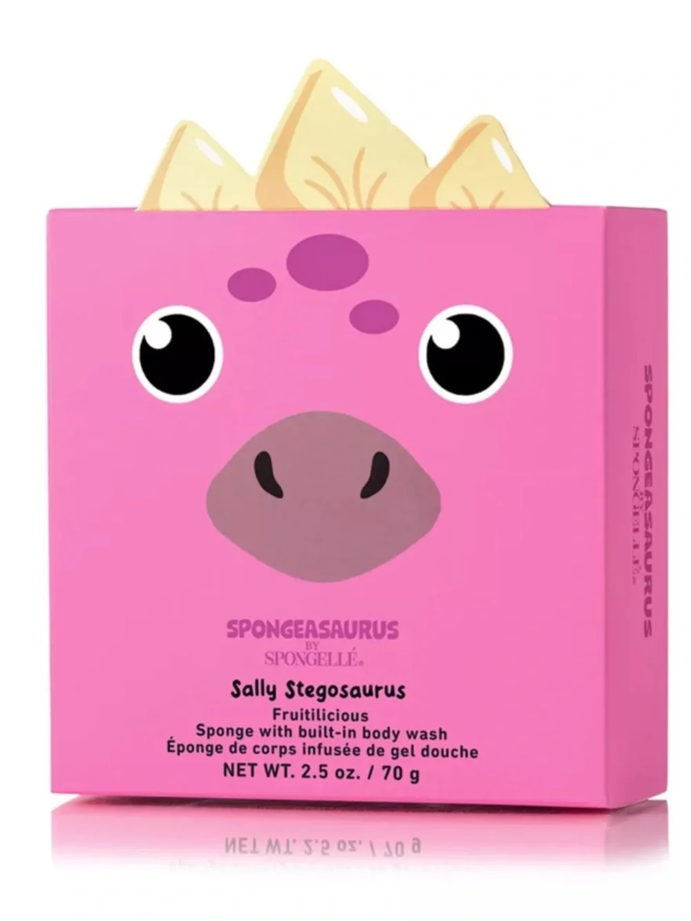SPONGELLE Spongeasaurus Sally Stegosaurus Body Wash Infused Sponge 2.5oz NEW